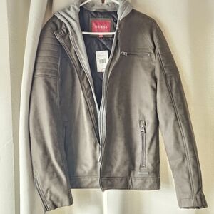 Green Guess pleather jacket size Medium